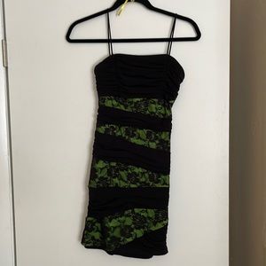 Black and green with lace size small dress. Are you going great for homecoming